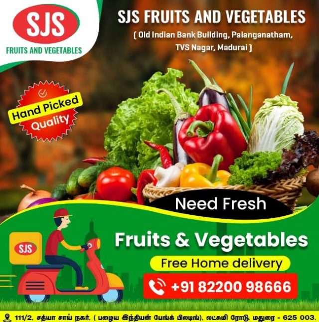 SJS Fruits and Vegetables in Palanganatham - TVS Nagar - in Madurai - Stumbit Advertisements