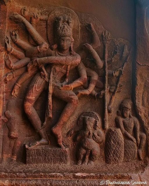 Shiva performing Tandava @ Badami Caves - Stumbit Heritage