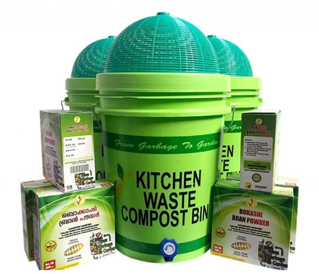 VEEMA Bokashi Bucket Indoor Composer for Converting Kitchen Food Waste Into Fertilizer - Stumbit Gardening