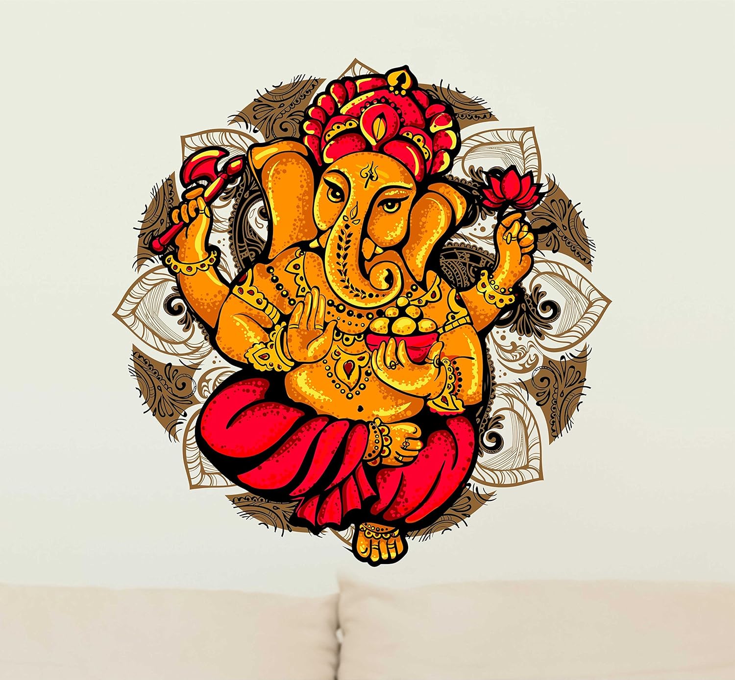Decals Design Lord Ganesha Motif Colourful' Wall Sticker stumbit wall sticker