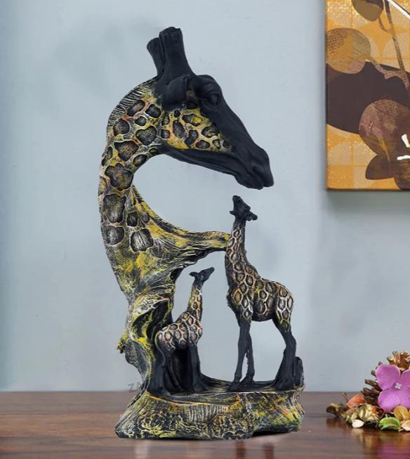 zart Resin Giraffe Sculpture Statue Showpiece-Stumbit Home